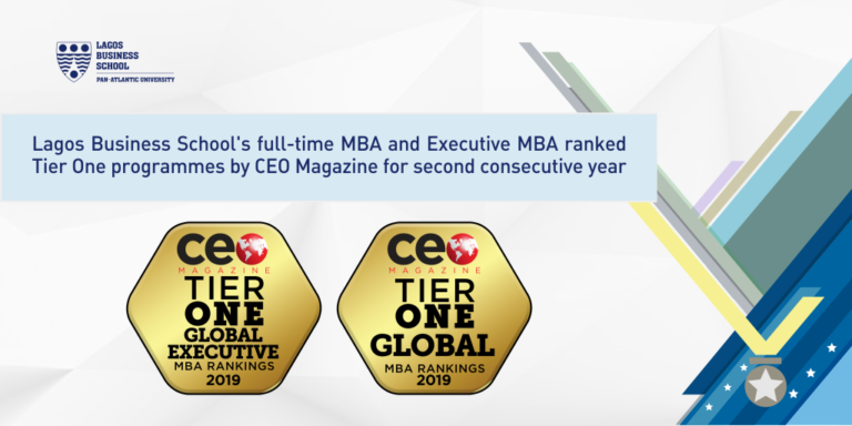 Lagos Business School’s MBA programmes ranked Tier One by CEO Magazine for second consecutive year